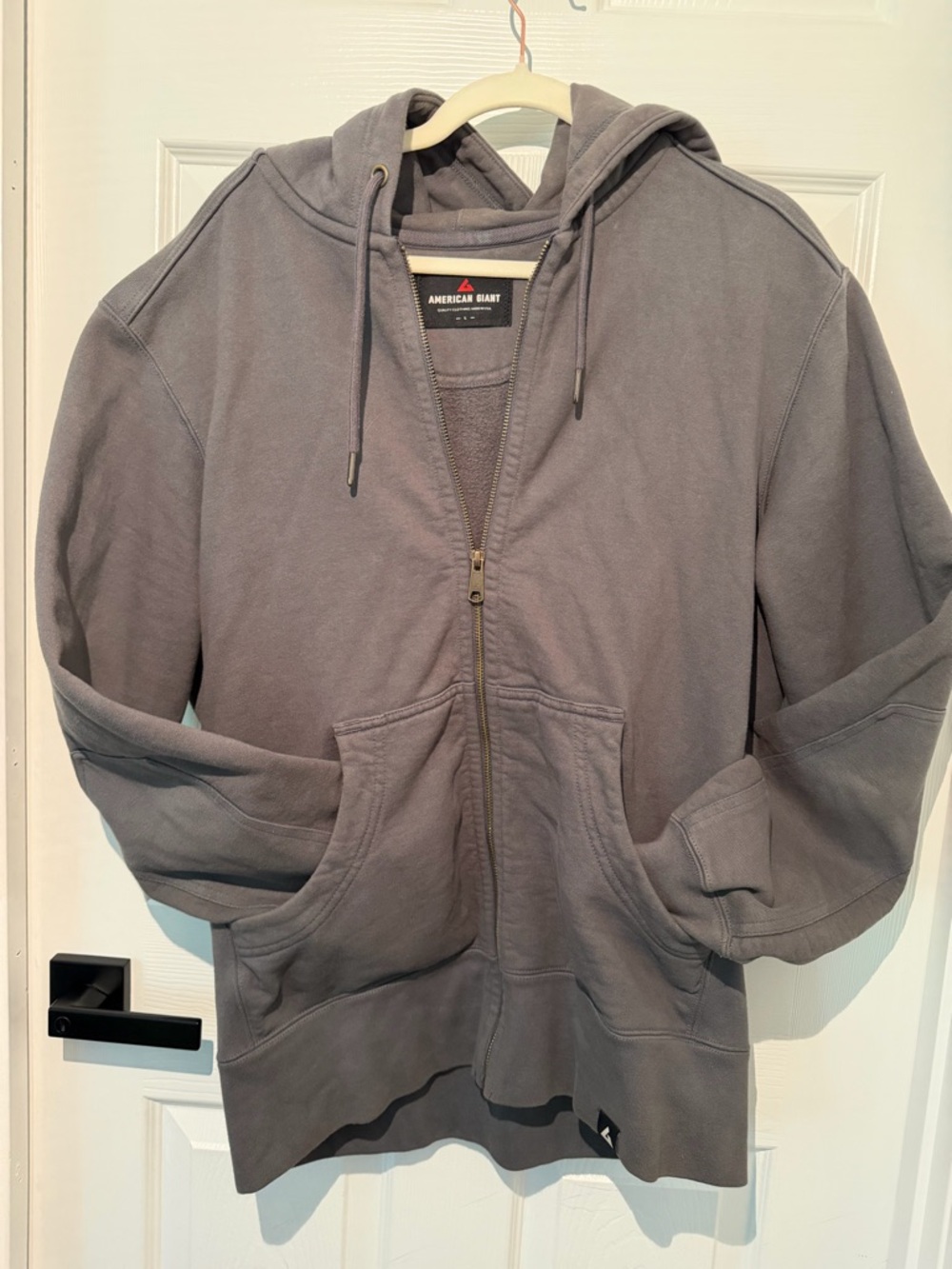 American Giant Gray Zip-Up Hoodie